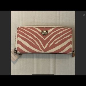 NEW Coach Zebra Print Wallet